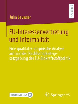 cover image of EU-Interessenvertretung und Informalität